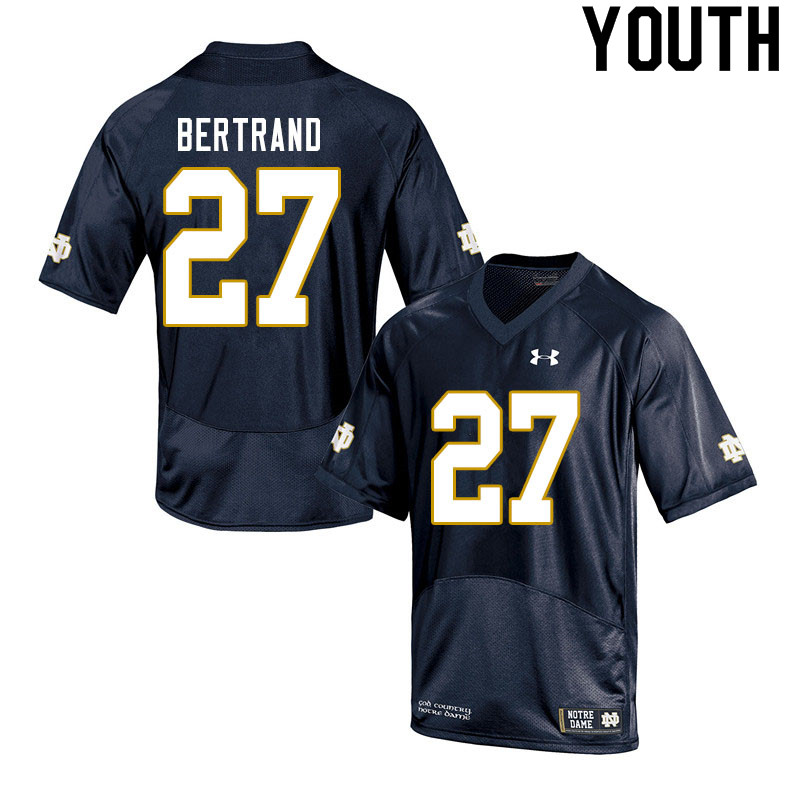 Youth #27 JD Bertrand Notre Dame Fighting Irish College Football Jerseys Sale-Navy - Click Image to Close